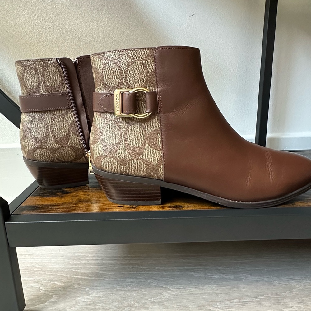 Coach Brown Ankle Boots